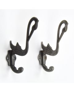Steal Stork Coat Hook